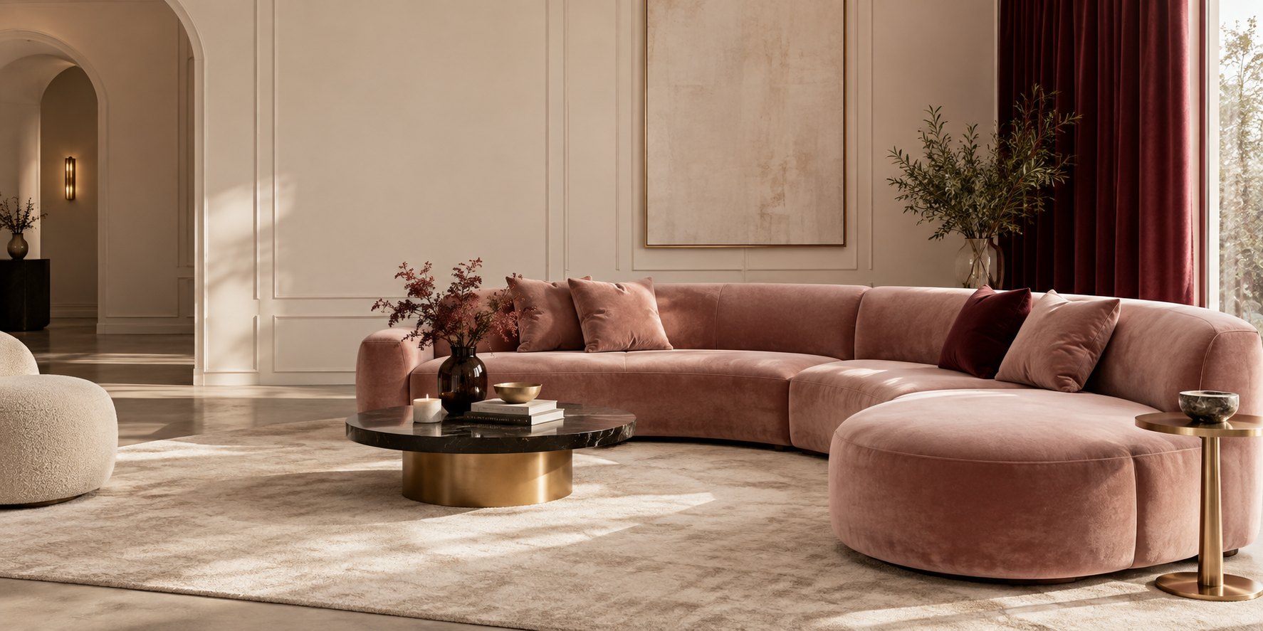 Editorial pink Babe and Co. furniture showroom